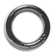 Кольцо-карабин темный никель 25 мм
